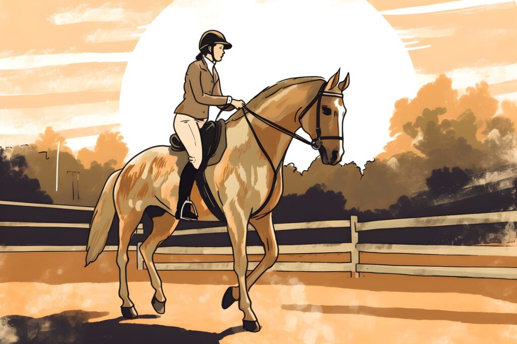 learn horse riding in argentina illustration web