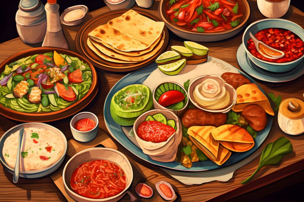 Turkish food assortment