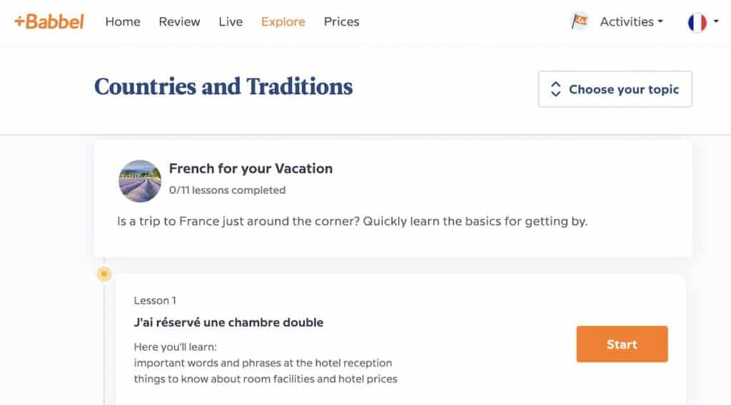French for travel Babbel