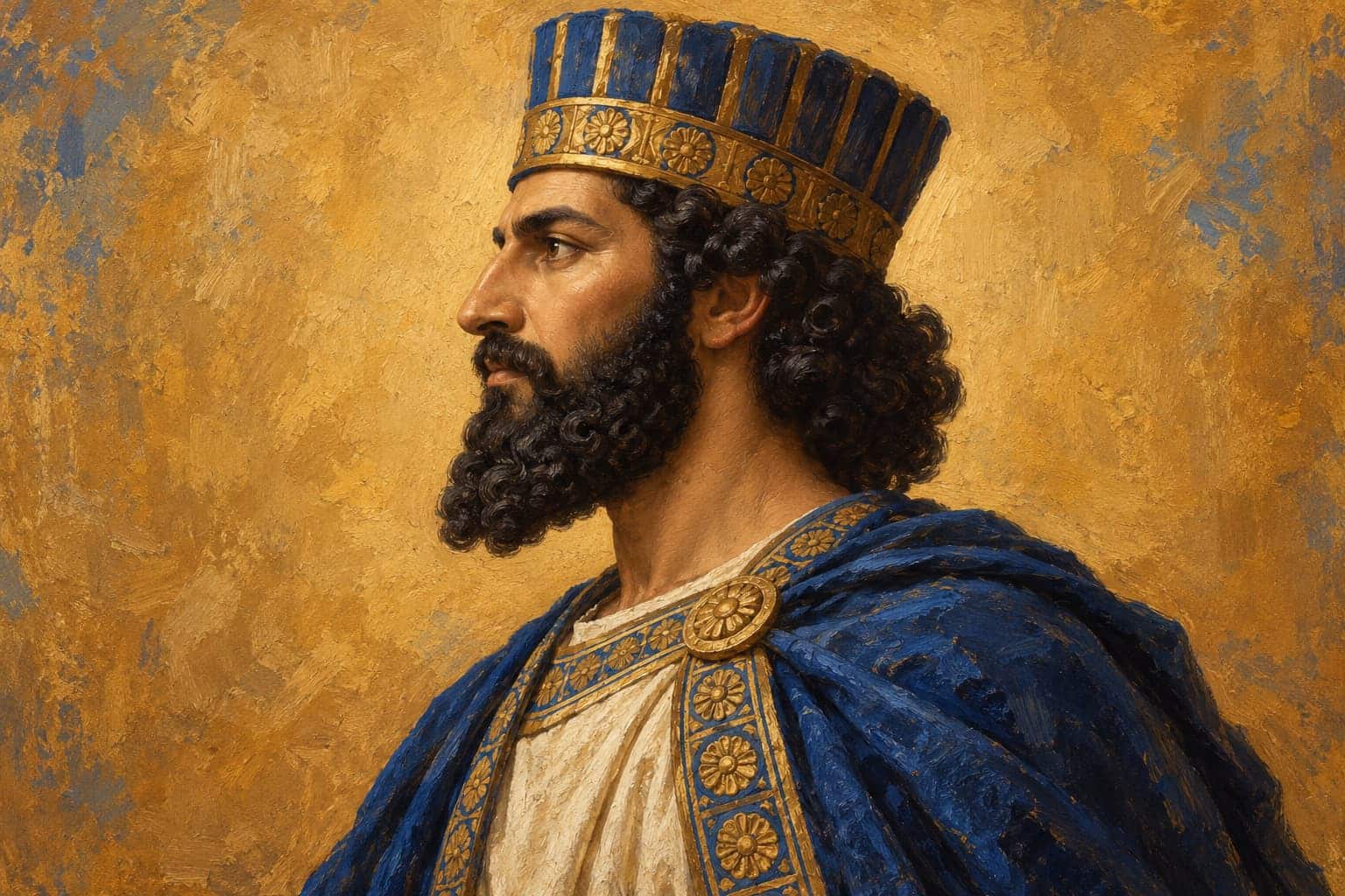 Persian vs Farsi vs Iranian vs Persia vs Fars vs Iran, Explained Finally and Forever 1 Side-profile portrait of Cyrus the Great in an oil-painting style